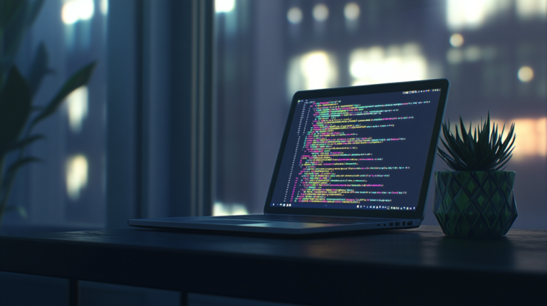 A Laptop Displaying Source Code with Highlighted Sections, Representing Common Security Vulnerabilities in Programming