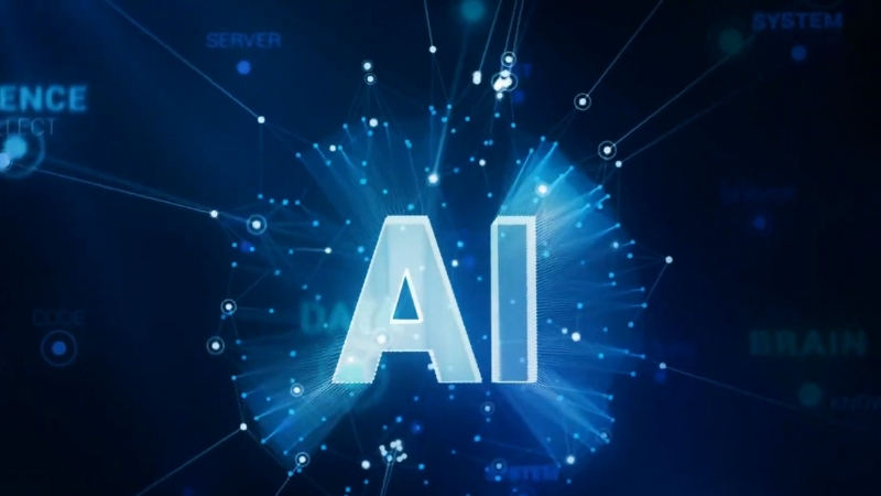 Concept of AI with Interconnected Data Points