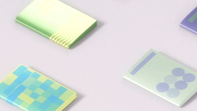 A collection of colorful, abstract shapes symbolizing media outlets and publications where experts can get featured